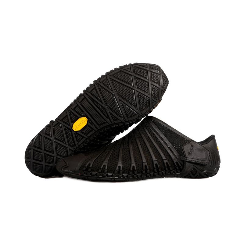 Vibram Furoshiki Knit Low Férfi Cipő - Fekete NVTJ658